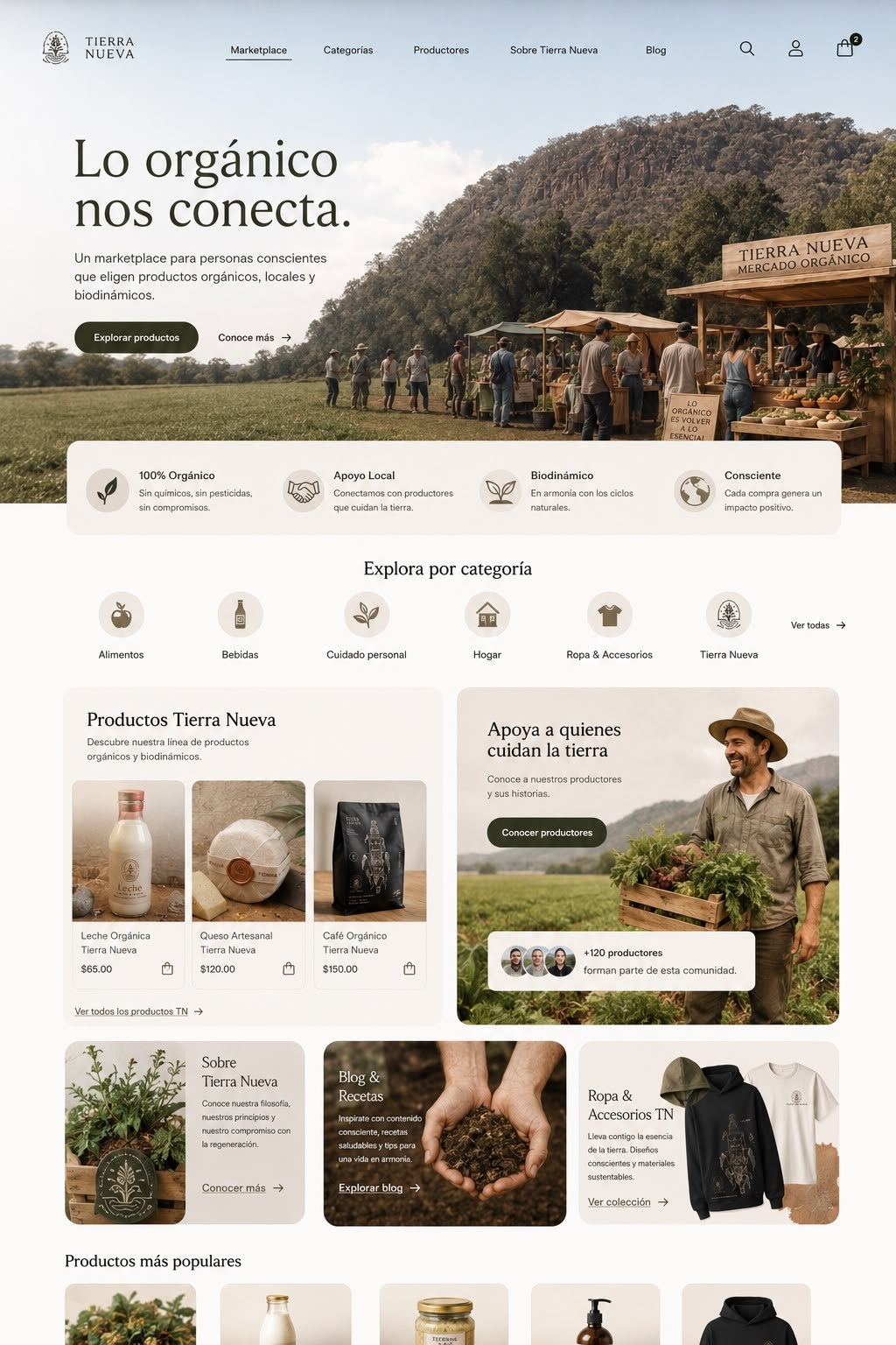 Marketplace de Tierra Nueva — lo orgánico nos conecta